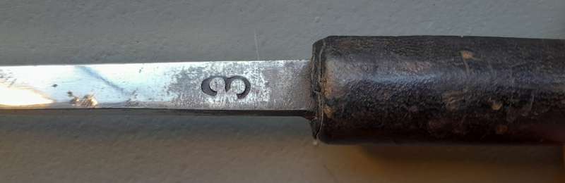 Rare WW2 U.S. Army Officer's Swagger Stick Dagger.  Leather And Steel.