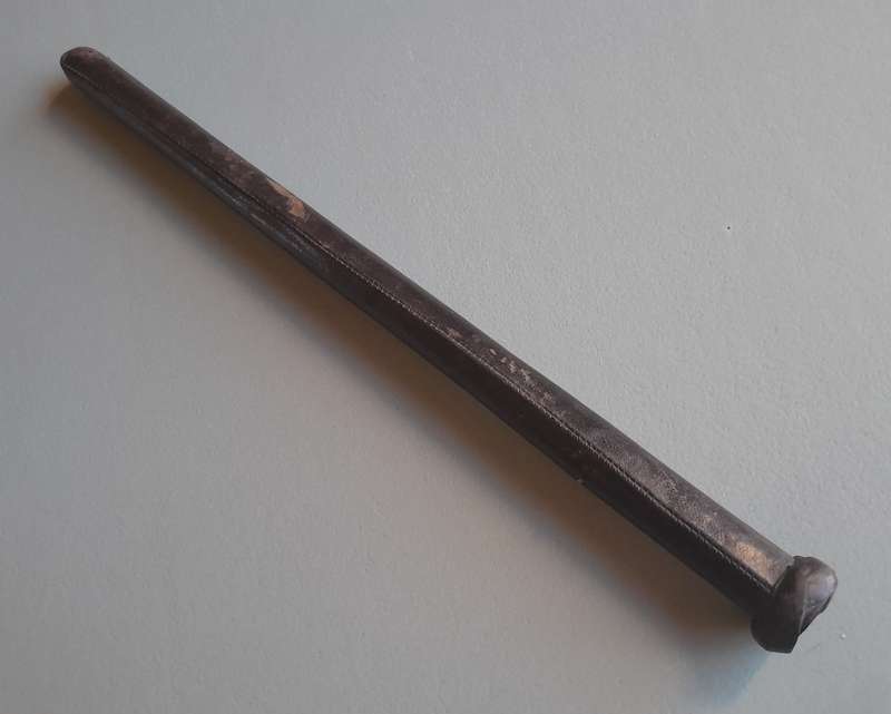 Rare WW2 U.S. Army Officer's Swagger Stick Dagger.  Leather And Steel.