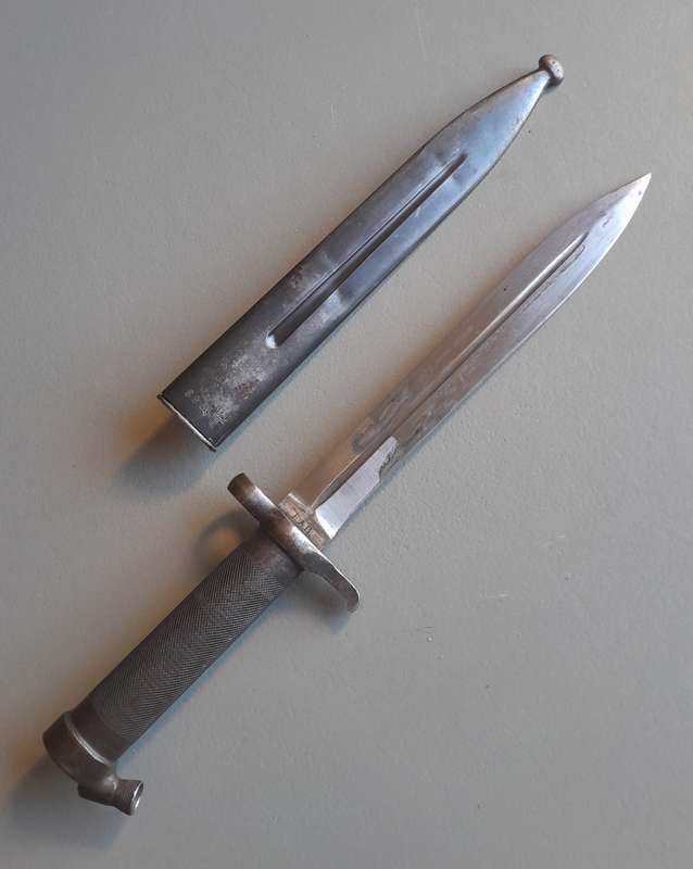 Swedish M1896 Pattern All Steel Mauser Bayonet (No.001) With Scabbard.