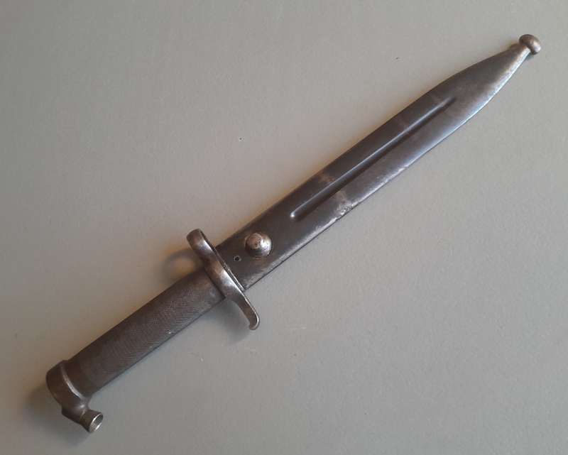 Swedish M1896 Pattern All Steel Mauser Bayonet (No.001) With Scabbard.