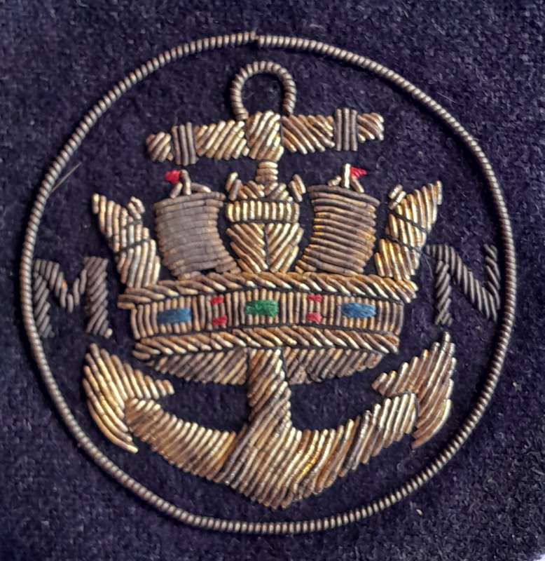 WW2 Merchant Navy Bullion Badge.