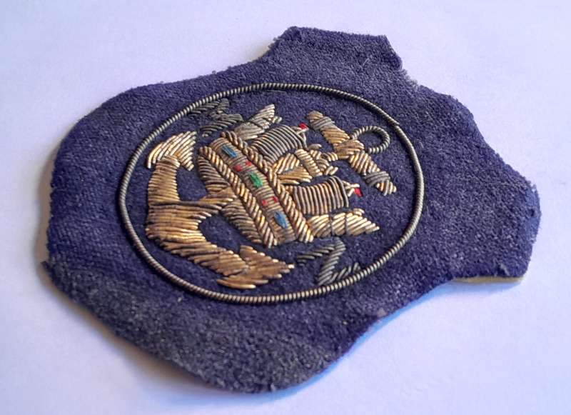 WW2 Merchant Navy Bullion Badge.
