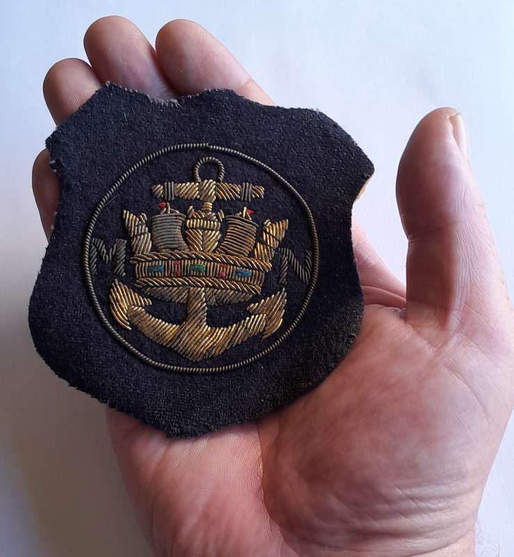 WW2 Merchant Navy Bullion Badge.
