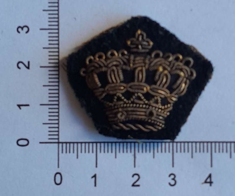 WW2 British Or Commonwealth Military Bullion Rank Badge.