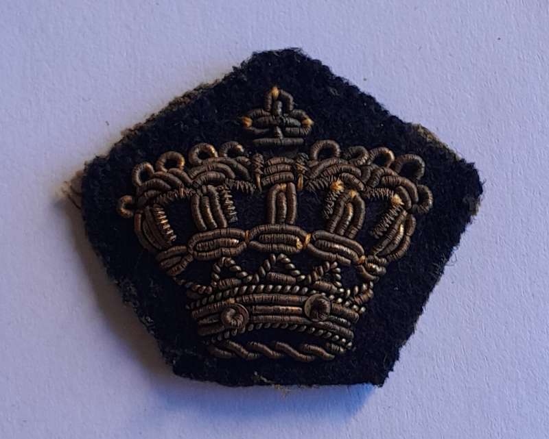 WW2 British Or Commonwealth Military Bullion Rank Badge.