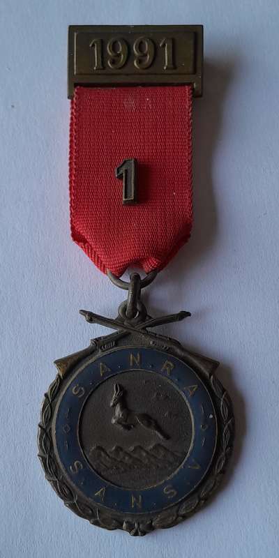 1991 SA National Rifle Association Shooting Medal.