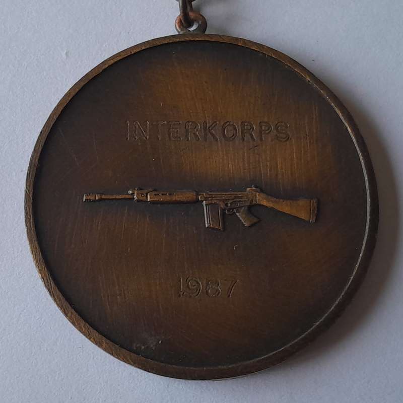 1987 SADF Marksman "Interkorps" Shooting Medal.  Kimberley W.S.K/D.C.S.