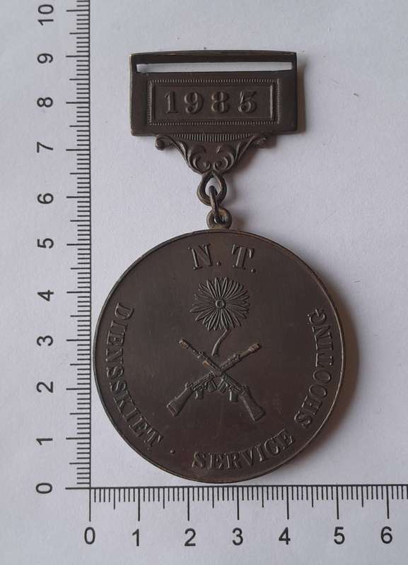1985 Northern Transvaal Service Shooting / Diens Skiet Medal.