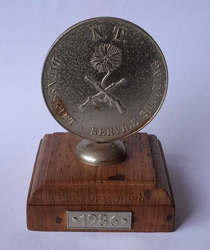 1986 Northern Transvaal Service Shooting / Diens Skiet Medal Trophy.