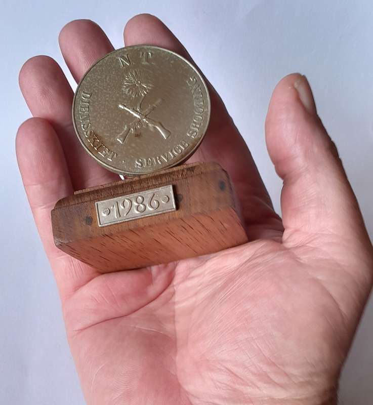 1986 Northern Transvaal Service Shooting / Diens Skiet Medal Trophy.