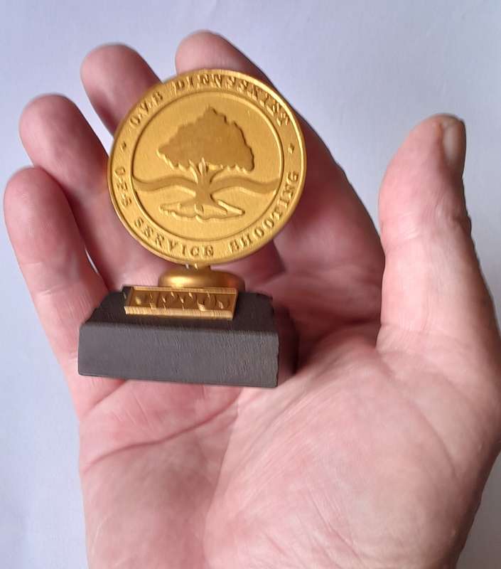 1990 O.F.S / O.V.S Service Shooting / Diens Skiet Medal Trophy.