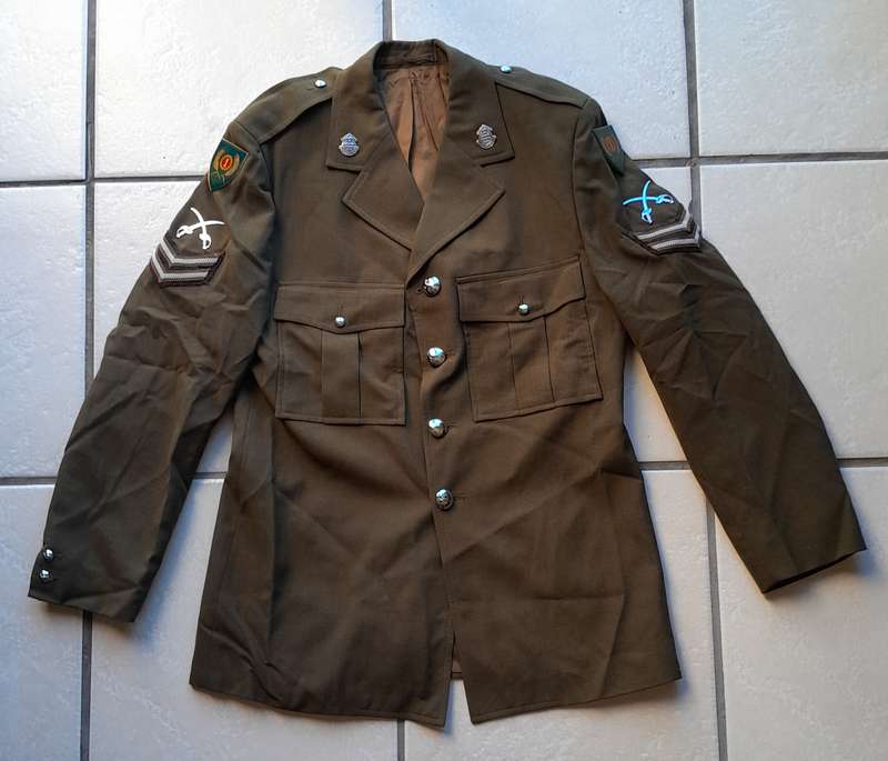 1975 SADF Border War Service Dress Tunic with Flashes, Badges, Ranks etc.