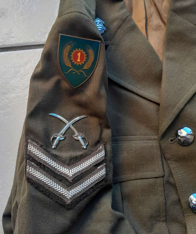 1975 SADF Border War Service Dress Tunic with Flashes, Badges, Ranks etc.