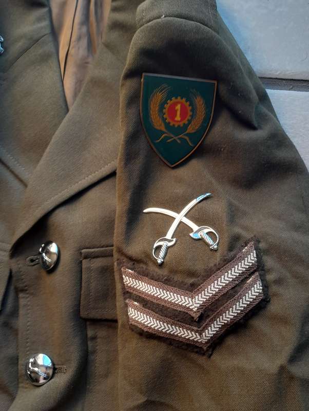 1975 SADF Border War Service Dress Tunic with Flashes, Badges, Ranks etc.