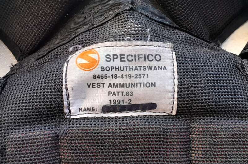 Original SADF Issued Patt. 83 Battle Jacket Ammunition Vest.  SPECIFICO.