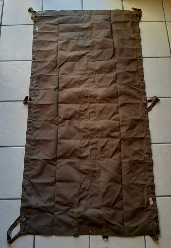 1978 SADF Border War Ground Sheet.  Foldable With Carry Handles.  MARBURG MNFRS.  1.8m x 90cm.