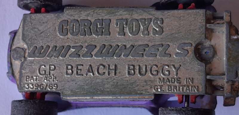 1970's Corgi Toys Whizzwheels Die Cast GP Beach Buggy.