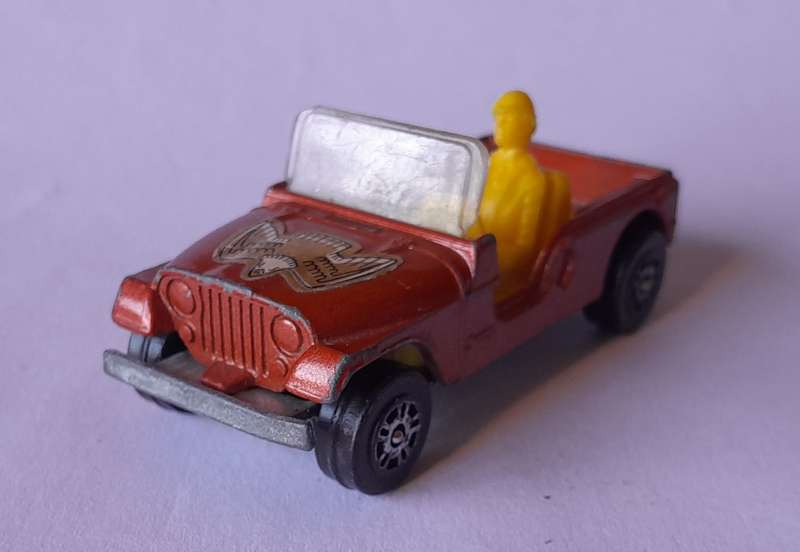 1980's Corgi Die Cast CJ-6 Jeep.  With Driver.