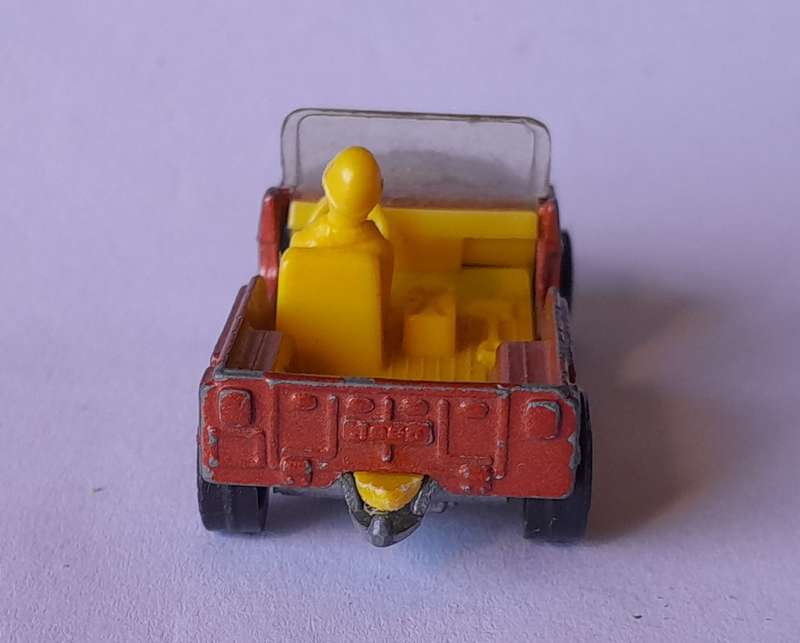 1980's Corgi Die Cast CJ-6 Jeep.  With Driver.