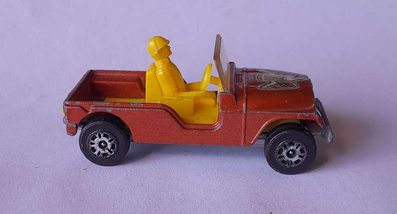 1980's Corgi Die Cast CJ-6 Jeep.  With Driver.