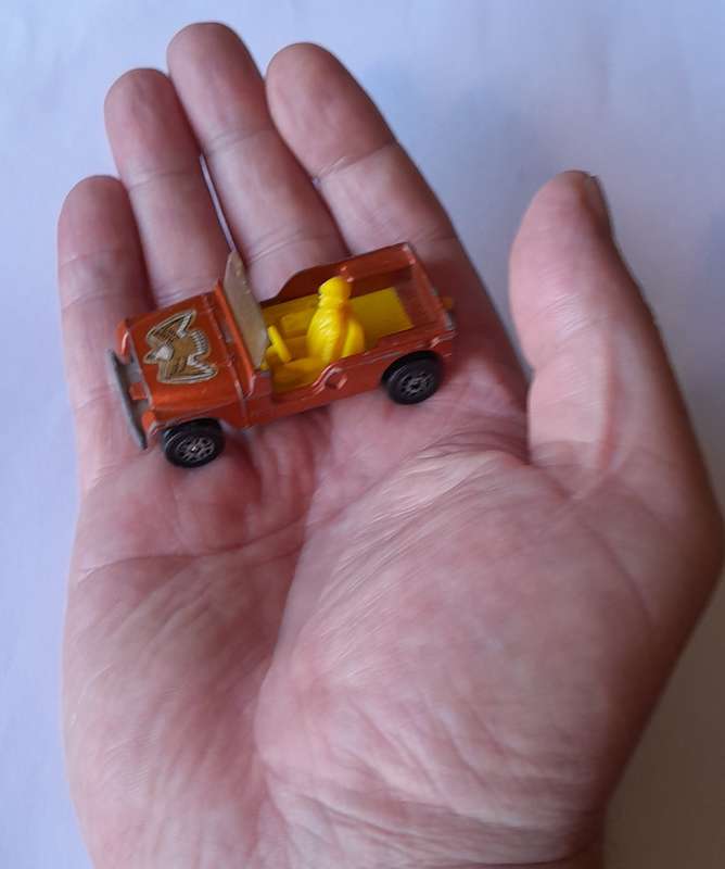1980's Corgi Die Cast CJ-6 Jeep.  With Driver.