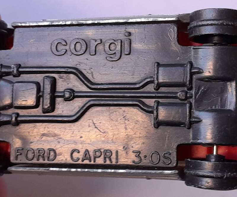 1980's Corgi Die Cast Ford Capri 3.0 S.  Opening Bonnet.