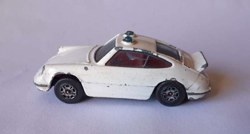 1980's Corgi Juniors Die Cast Porsche Carrera Police Car.