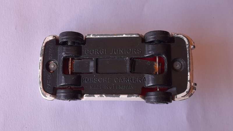 1980's Corgi Juniors Die Cast Porsche Carrera Police Car.