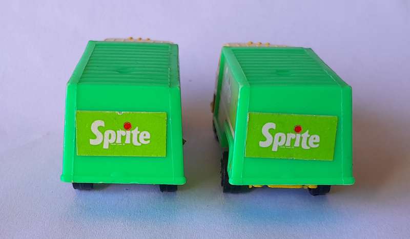 Vintage Pair Die Cast and Plastic Ford "Sprite" Trucks.