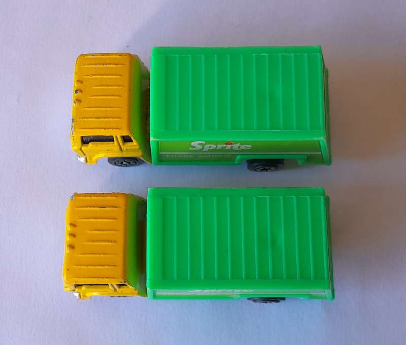 Vintage Pair Die Cast and Plastic Ford "Sprite" Trucks.