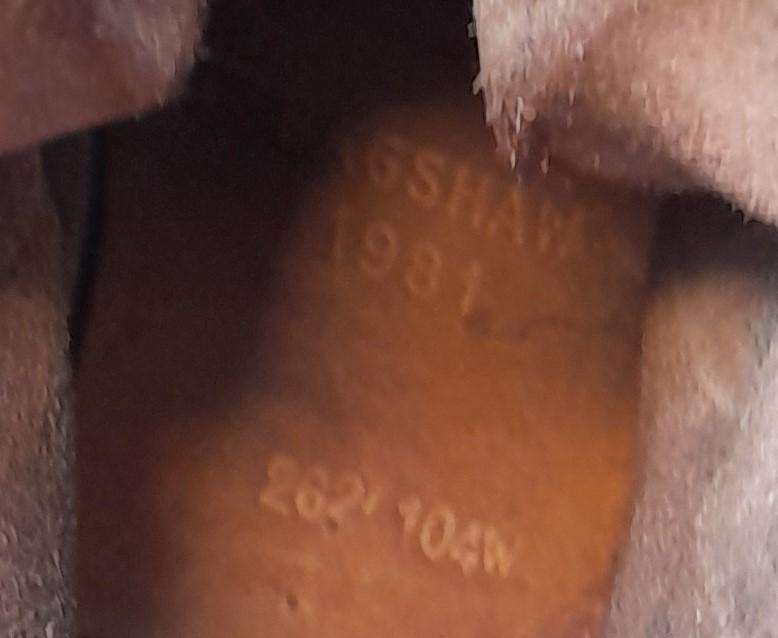 1981 Pair SADF Border War Leather Boots by Bagshaw.  Size 8.