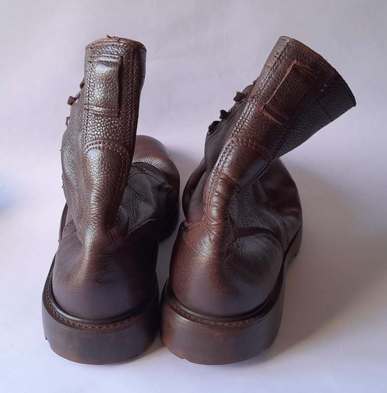 1981 Pair SADF Border War Leather Boots by Bagshaw.  Size 8.