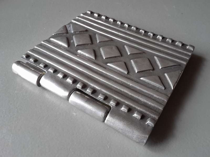 Vintage Carroll Boyes (1954-2019) Metal Notebook Holder.  Stamped.