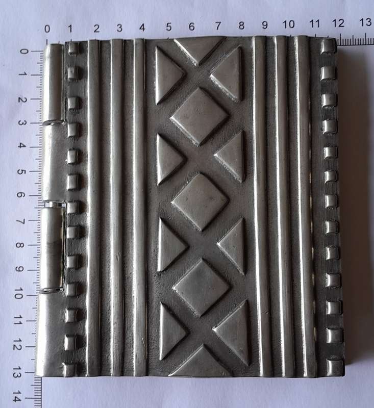 Vintage Carroll Boyes (1954-2019) Metal Notebook Holder.  Stamped.