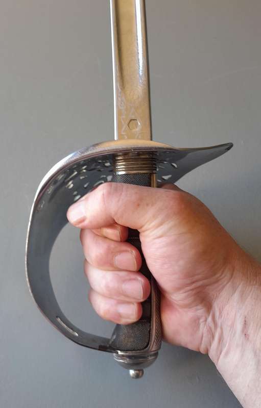 SA Army Pattern 1897 Wilkinson Sword Officer's Sword With Leather Scabbard.