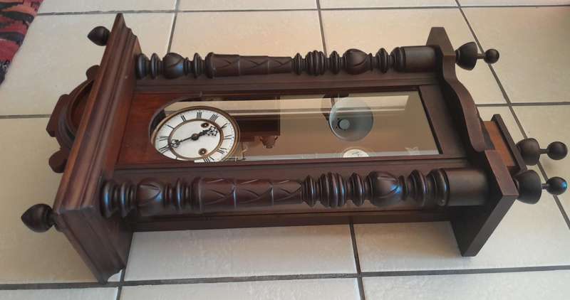 Antique Gustav Becker Mahogany Cased Wall Clock. 84 x 41cm. Please See Description.