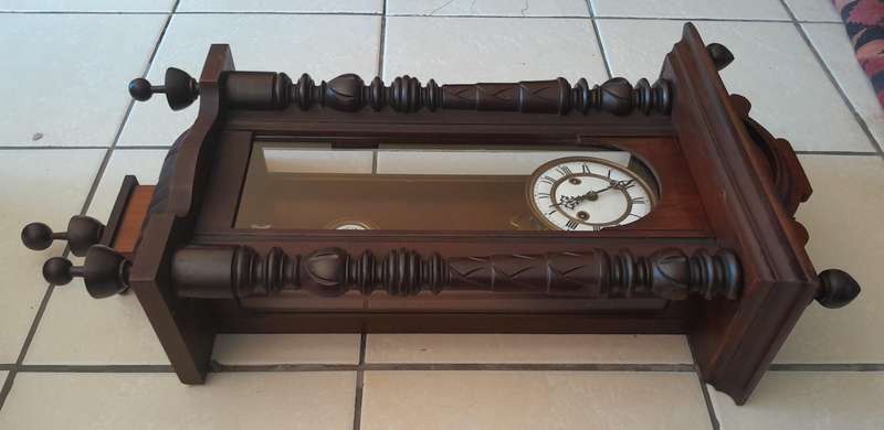 Antique Gustav Becker Mahogany Cased Wall Clock. 84 x 41cm. Please See Description.