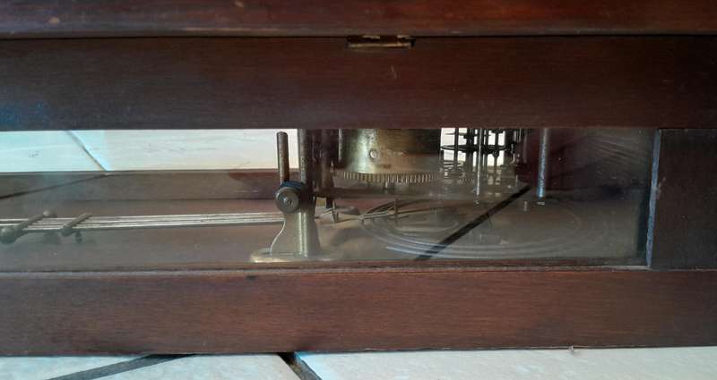 Antique Gustav Becker Mahogany Cased Wall Clock. 84 x 41cm. Please See Description.