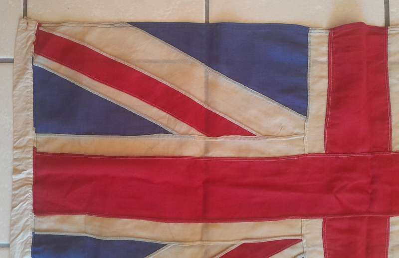 WW1-WW2 Era British Union Jack Cotton Flag. 1.32m x 63cm.