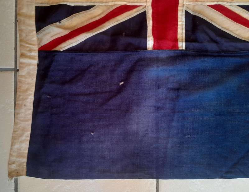 WW1-WW2 Era New Zealand Cotton Flag. Stamped "ENSIGN". 1.32 x 65cm