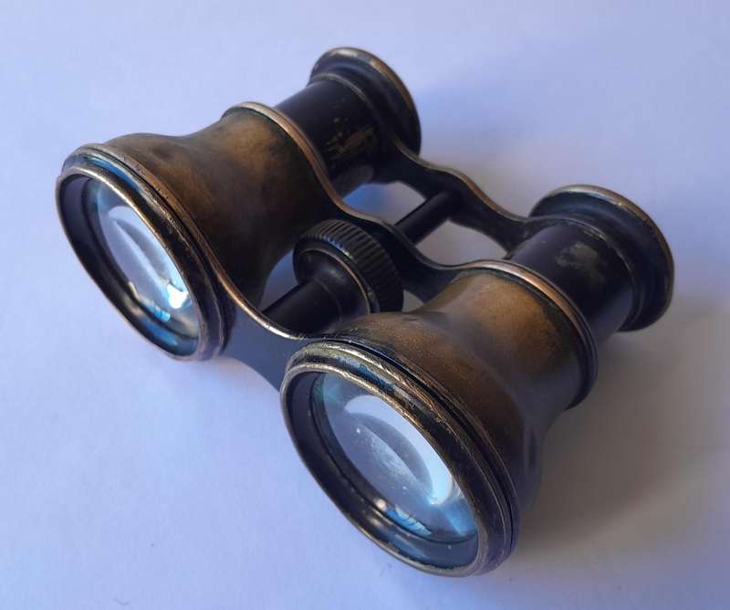 Pair Antique Brass French Opera Binoculars.
