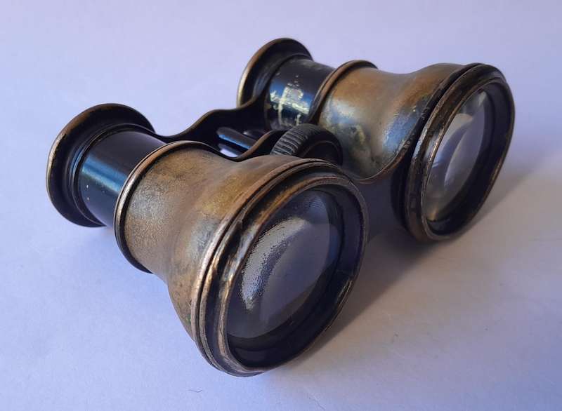 Pair Antique Brass French Opera Binoculars.