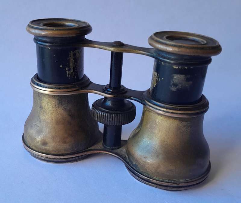 Pair Antique Brass French Opera Binoculars.
