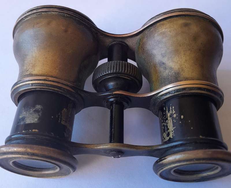 Pair Antique Brass French Opera Binoculars.