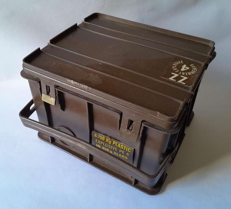 Vintage SADF PE4 Plastic Explosives Ammo Box.