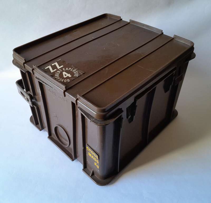 Vintage SADF PE4 Plastic Explosives Ammo Box.