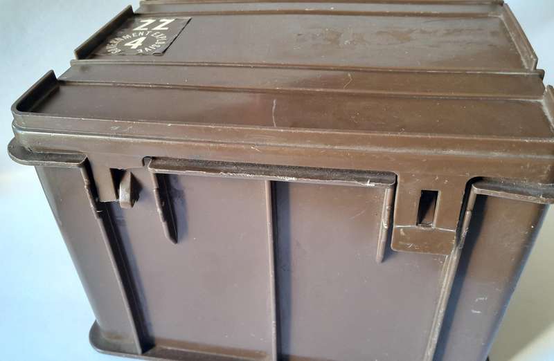 Vintage SADF PE4 Plastic Explosives Ammo Box.