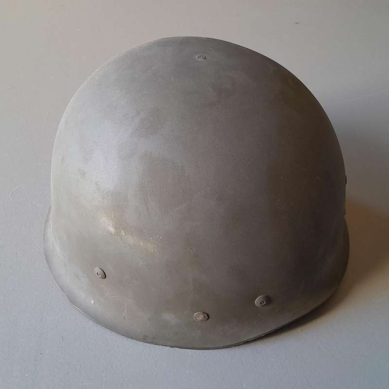 1970 SADF Border War Staaldak Helmet with Full Bush Camo and Inner.  C.J. Fuchs Ltd.