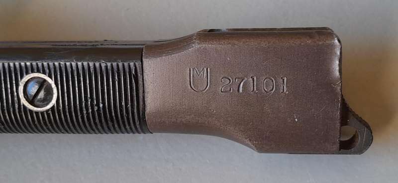 SADF / SAP M1 FN-FAL Type-A Knife Bayonet with Metal Scabbard.  No. 27101.