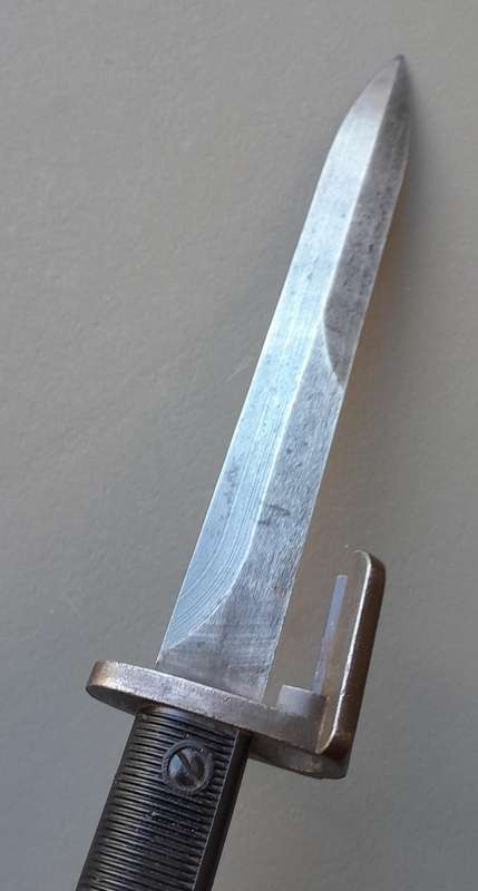 SADF / SAP M1 FN-FAL Type-A Knife Bayonet with Metal Scabbard.  No. 27101.
